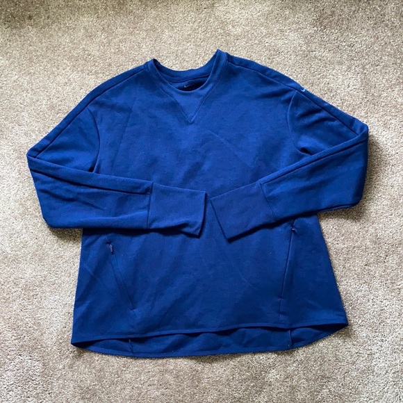 Nike Tops - Nike navy blue sweatshirt with zippered pockets